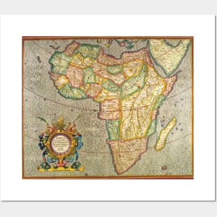 Antique Old World Map of Africa by Gerardus Mercator Posters and Art